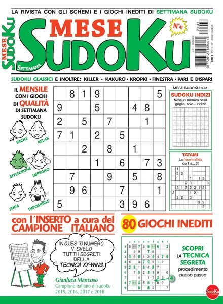 Settimana Sudoku Mese – 15 luglio 2022 Cover