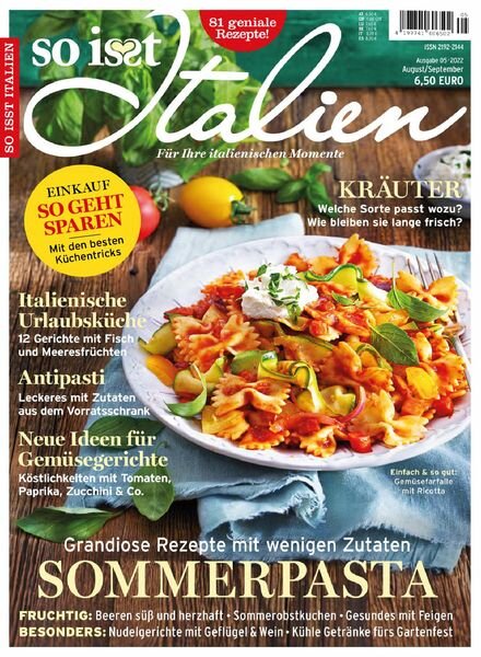 So isst Italien – August 2022 Cover