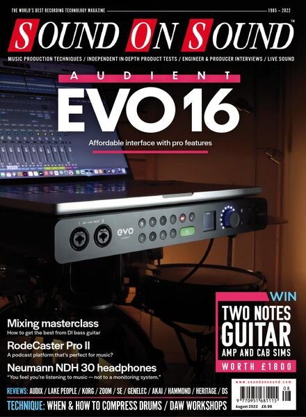Sound On Sound UK – August 2022 Cover