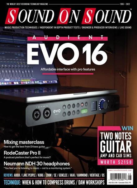 Sound On Sound USA – August 2022 Cover