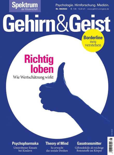 Spektrum – Gehirn&Geist – 08 Juli 2022 Cover