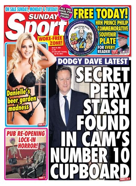 The Sunday Sport – April 17, 2021 Cover