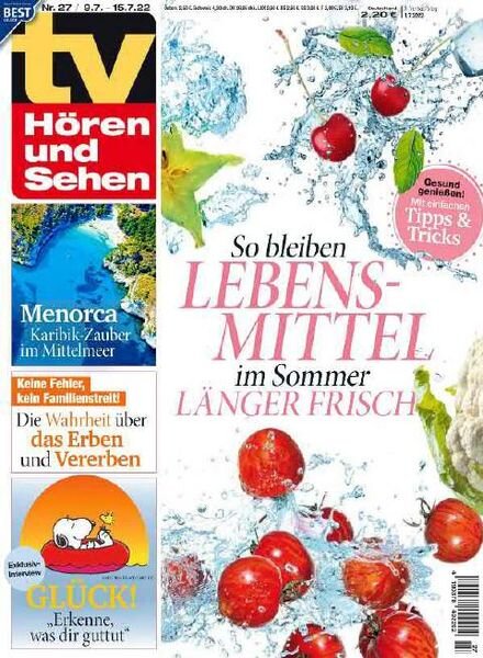 TV Horen und Sehen – 01 Juli 2022 Cover