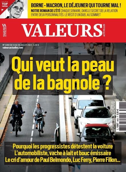 Valeurs actuelles – 13 juillet 2022 Cover