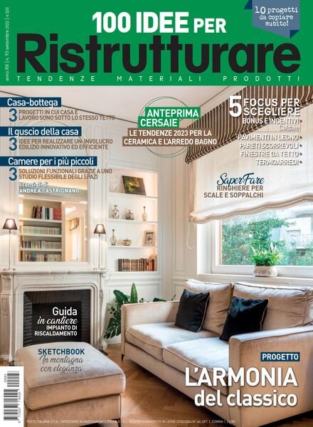 100 Idee per Ristrutturare – settembre 2022 Cover