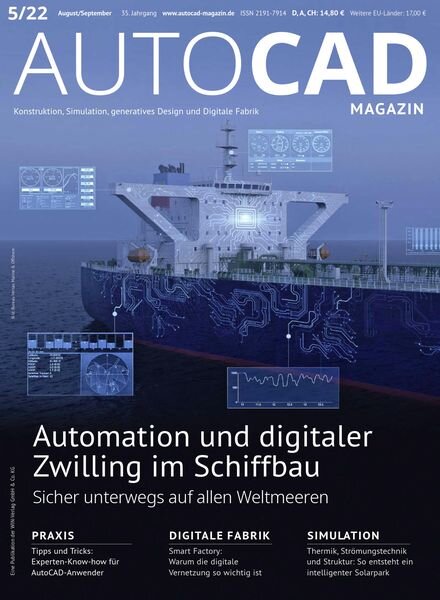 Autocad & Inventor Magazin – August-September 2022 Cover