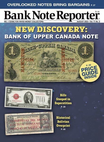 Banknote Reporter – August 2022 Cover
