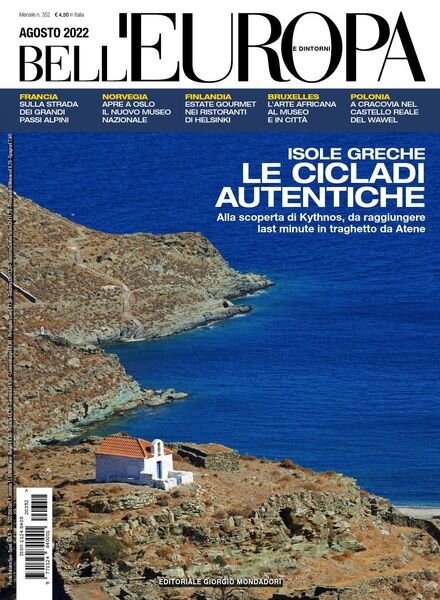 Bell’Europa – Agosto 2022 Cover