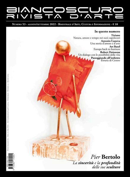 Biancoscuro Rivista d’Arte – Agosto-Settembre 2022 Cover