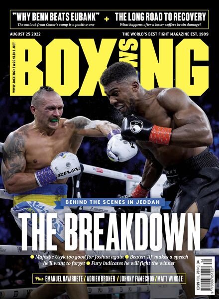Boxing News – August 25 2022 Cover