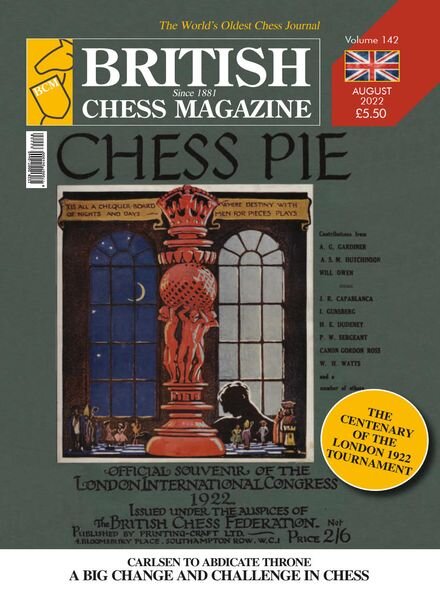 British Chess Magazine – August 2022 Cover