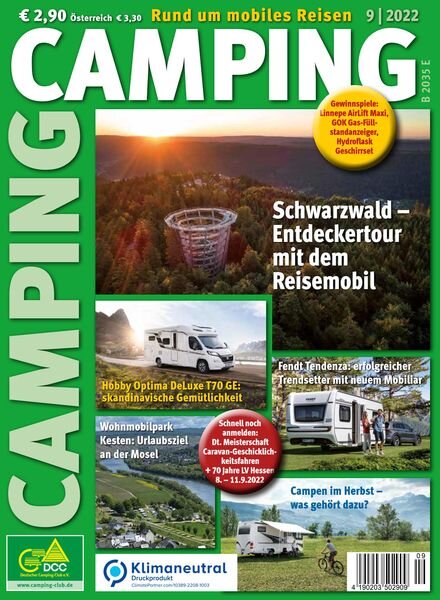 Camping Germany – September 2022 Cover