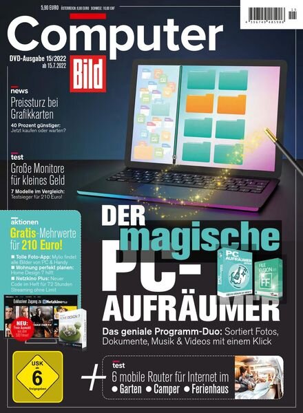 COMPUTER BILD mit DVD – 15 Juli 2022 Cover