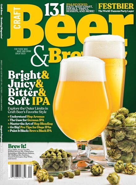 Craft Beer & Brewing – August 2021 Cover