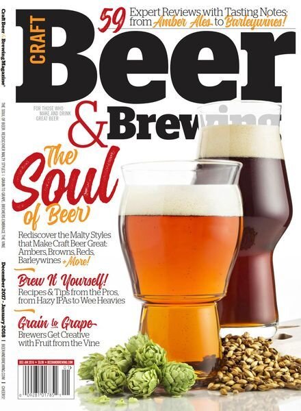Craft Beer & Brewing – December 2017 Cover