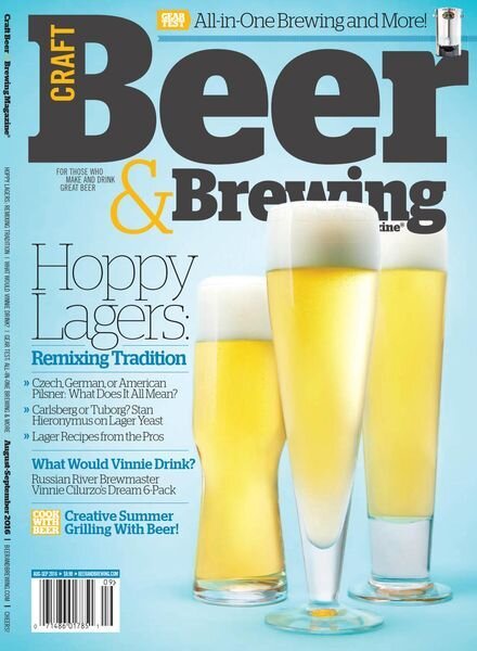Craft Beer & Brewing – July 2016 Cover