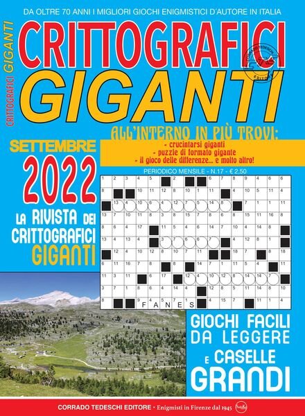 Crittografici Giganti – settembre 2022 Cover