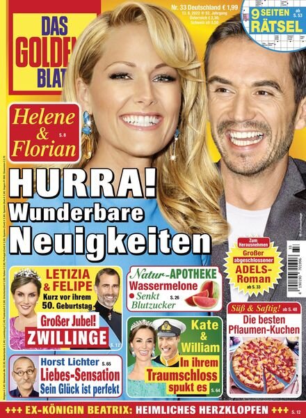 Das Goldene Blatt – 13 August 2022 Cover