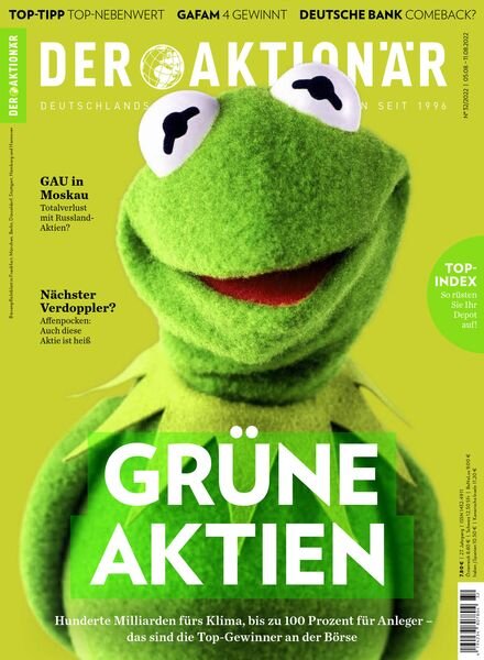 Der Aktionar – 04 August 2022 Cover