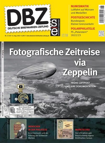 Deutsche Briefmarken-Zeitung – 15 August 2022 Cover