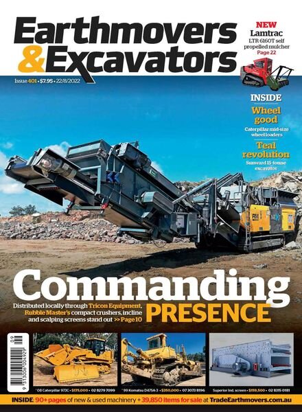 Earthmovers & Excavators – August 2022 Cover