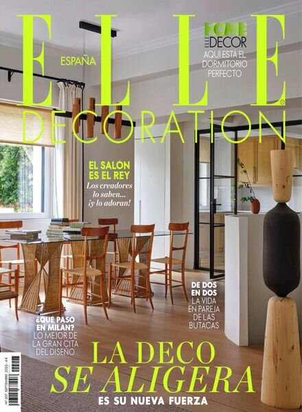 Elle Decoration Espana – septiembre 2022 Cover