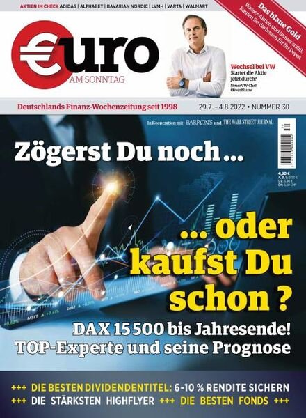 Euro am Sonntag – 29 Juli 2022 Cover