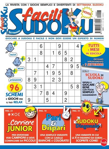 Facili Sudoku – agosto 2022 Cover