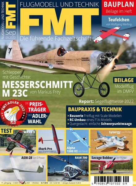 FMT Flugmodell und Technik – September 2022 Cover