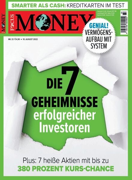FOCUS-MONEY – 10 August 2022 Cover