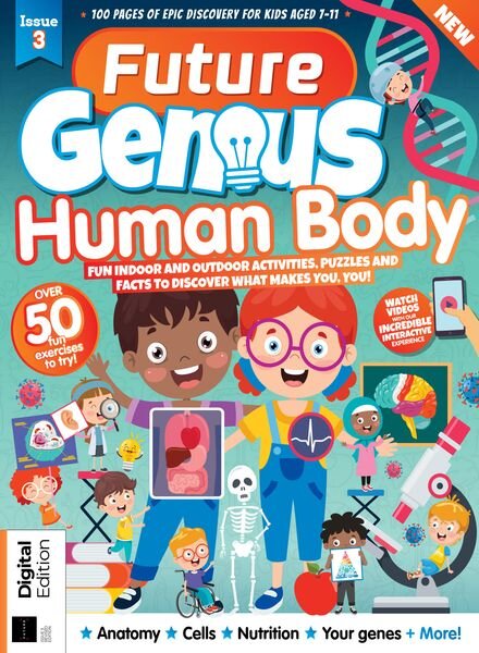 Future Genius – The Human Body Issue 3 Revised Edition – August 2022 Cover