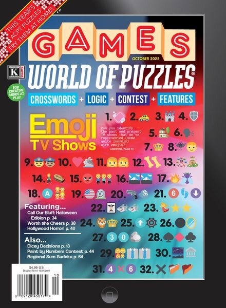 Games World of Puzzles – October 2022 Cover