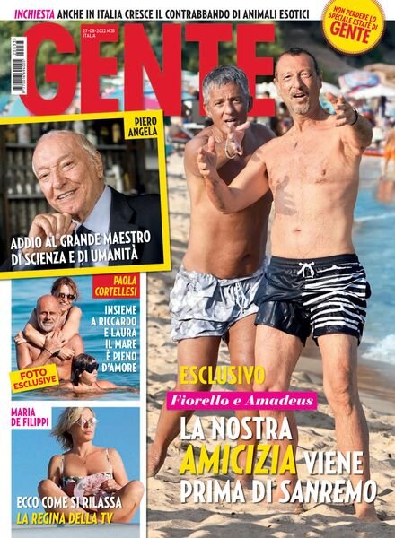 Gente Italia – 27 agosto 2022 Cover
