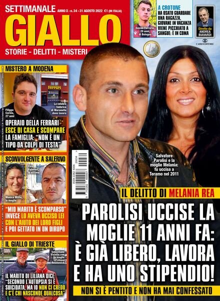 Giallo – 31 Agosto 2022 Cover
