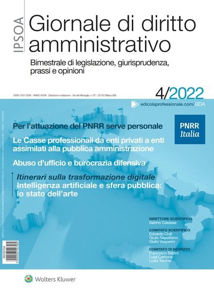 Giornale di diritto amministrativo – N 4 2022 Cover
