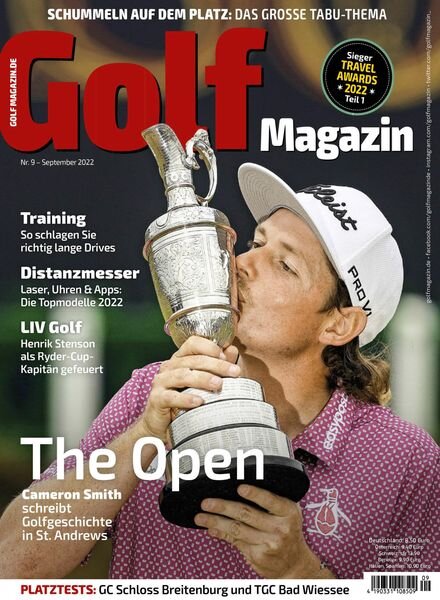 Golf Magazin – September 2022 Cover