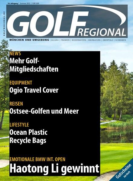Golf Regional – Sommer 2022 Cover