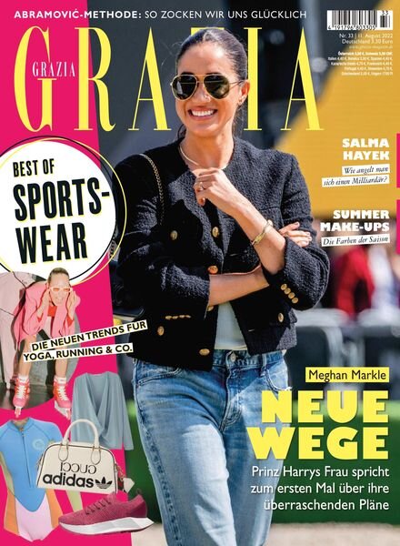 Grazia Germany – 11 August 2022 Cover