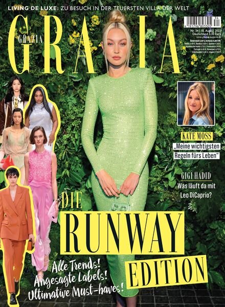 Grazia Germany – 18 August 2022 Cover