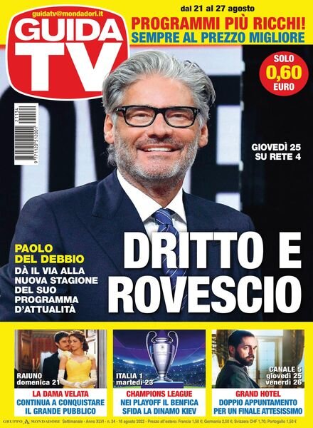 GuidaTV – 16 agosto 2022 Cover