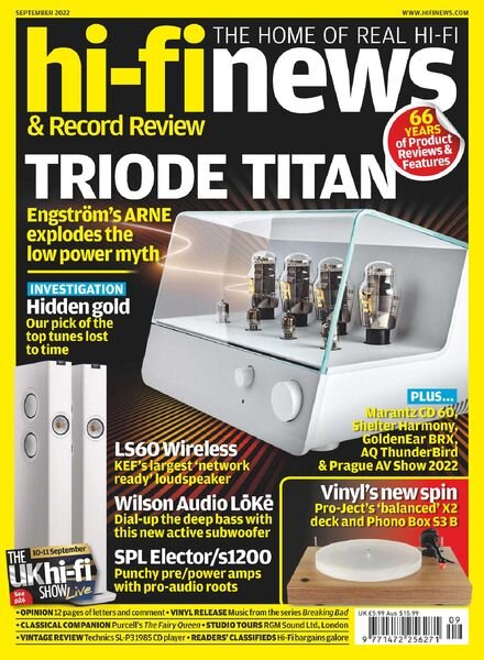 Hi-Fi News – September 2022 Cover