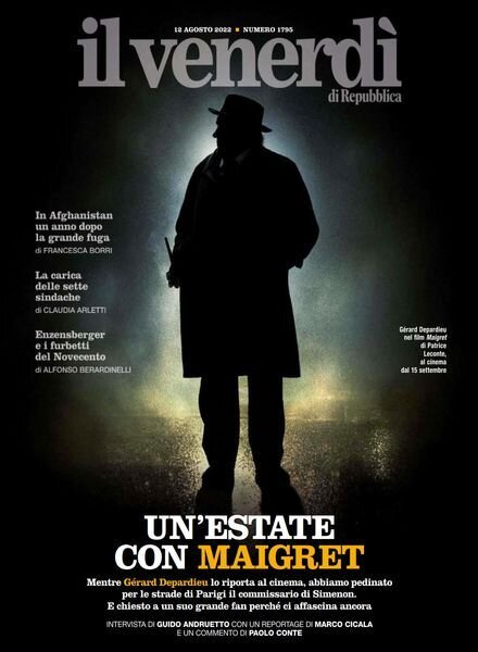 Il Venerdi di Repubblica – 12 Agosto 2022 Cover