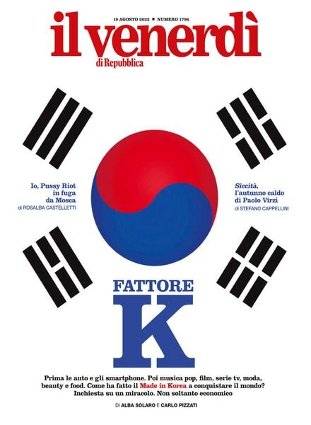 Il Venerdi di Repubblica – 19 Agosto 2022 Cover