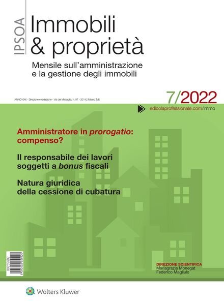 Immobili & proprieta – Luglio 2022 Cover