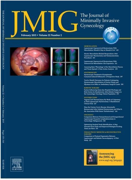 JMIG Journal of Minimally Invasive Gynecology – February 2015 Cover
