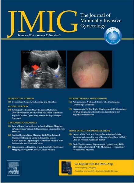 JMIG Journal of Minimally Invasive Gynecology – February 2016 Cover