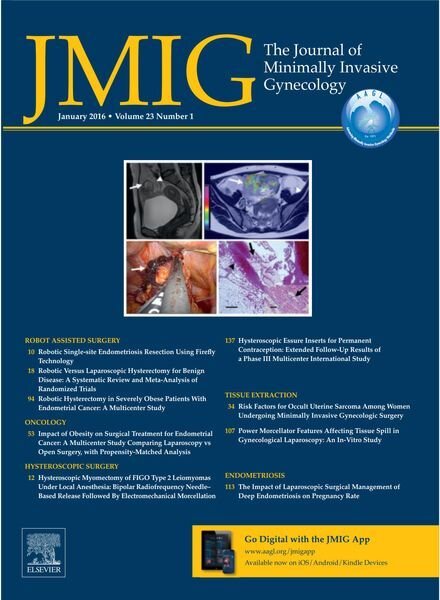 JMIG Journal of Minimally Invasive Gynecology – January 2016 Cover