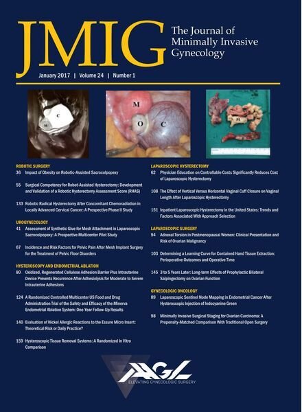 JMIG Journal of Minimally Invasive Gynecology – January 2017 Cover