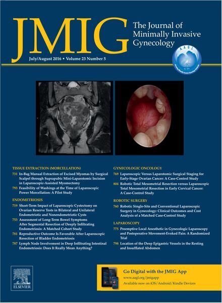 JMIG Journal of Minimally Invasive Gynecology – July 2016 Cover