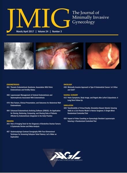 JMIG Journal of Minimally Invasive Gynecology – March 2017 Cover